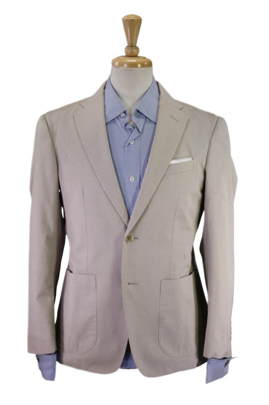 Paul Stuart Light Brown 2-Btn Cotton Patch Pocket Blazer Jacket 38S
